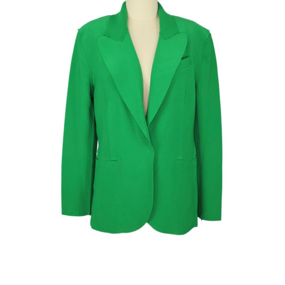 Norma Kamali sz S Kelly Green Blazer NWT $285